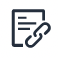 Icon of a link superimposed over a document