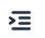 increase indent toolbar icon