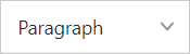 Paragraph dropdown toolbar icon