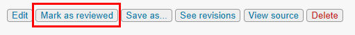 Mark as Reviewed button highlighted in red from a document review screen