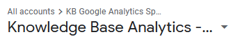 Accessing your various Google Analytics accounts
