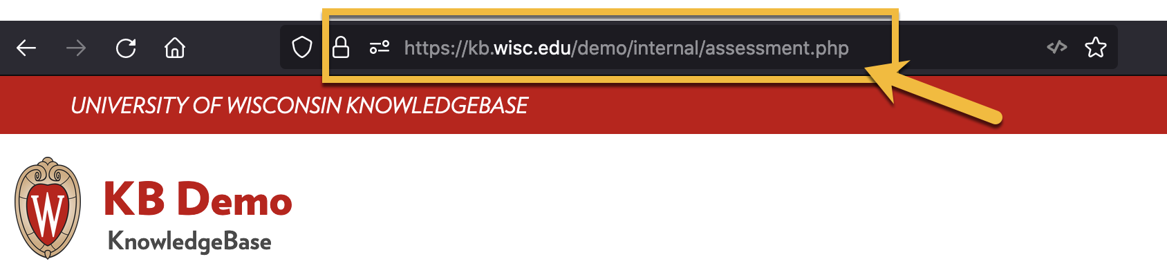 assessmen.php url in the live internal site